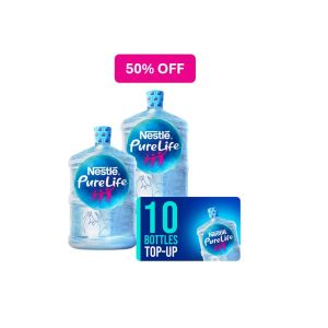 Mega Saving: 2 Empty Bottles (18.6L) + 10 eCoupons with 50% Discount